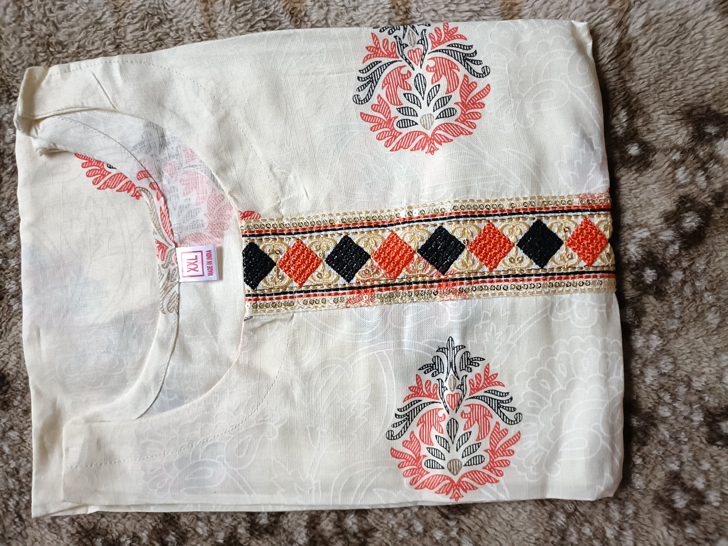 Elegant Cotton Kurti for Women | Embroidered Neck Design | Daily & Office Wear