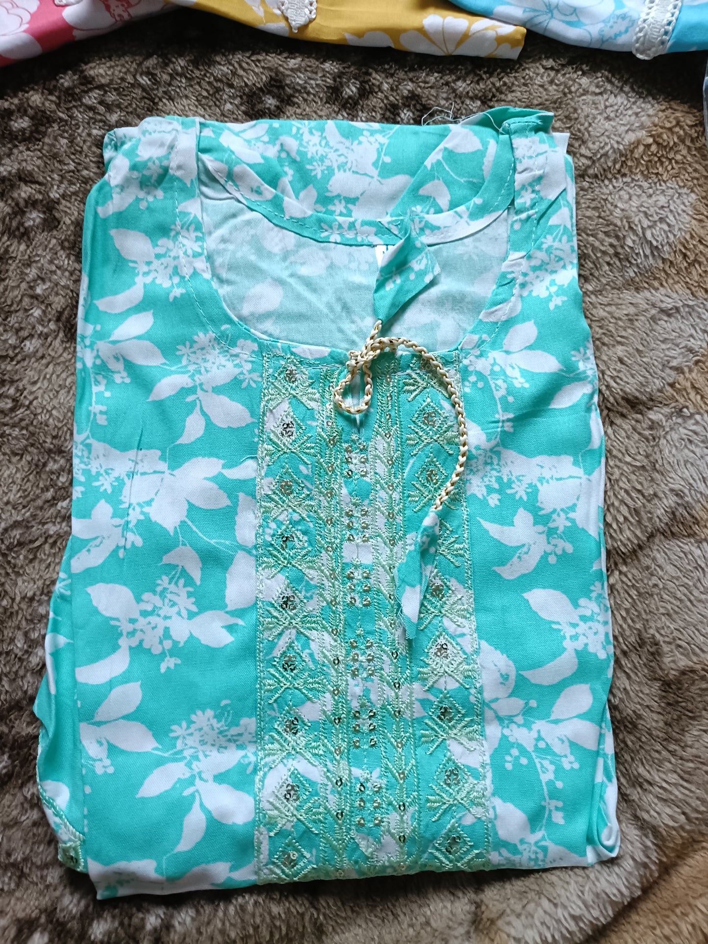 Stylish Green Printed Kurti for Ladies | Soft Cotton Fabric | Daily & Festive Wear