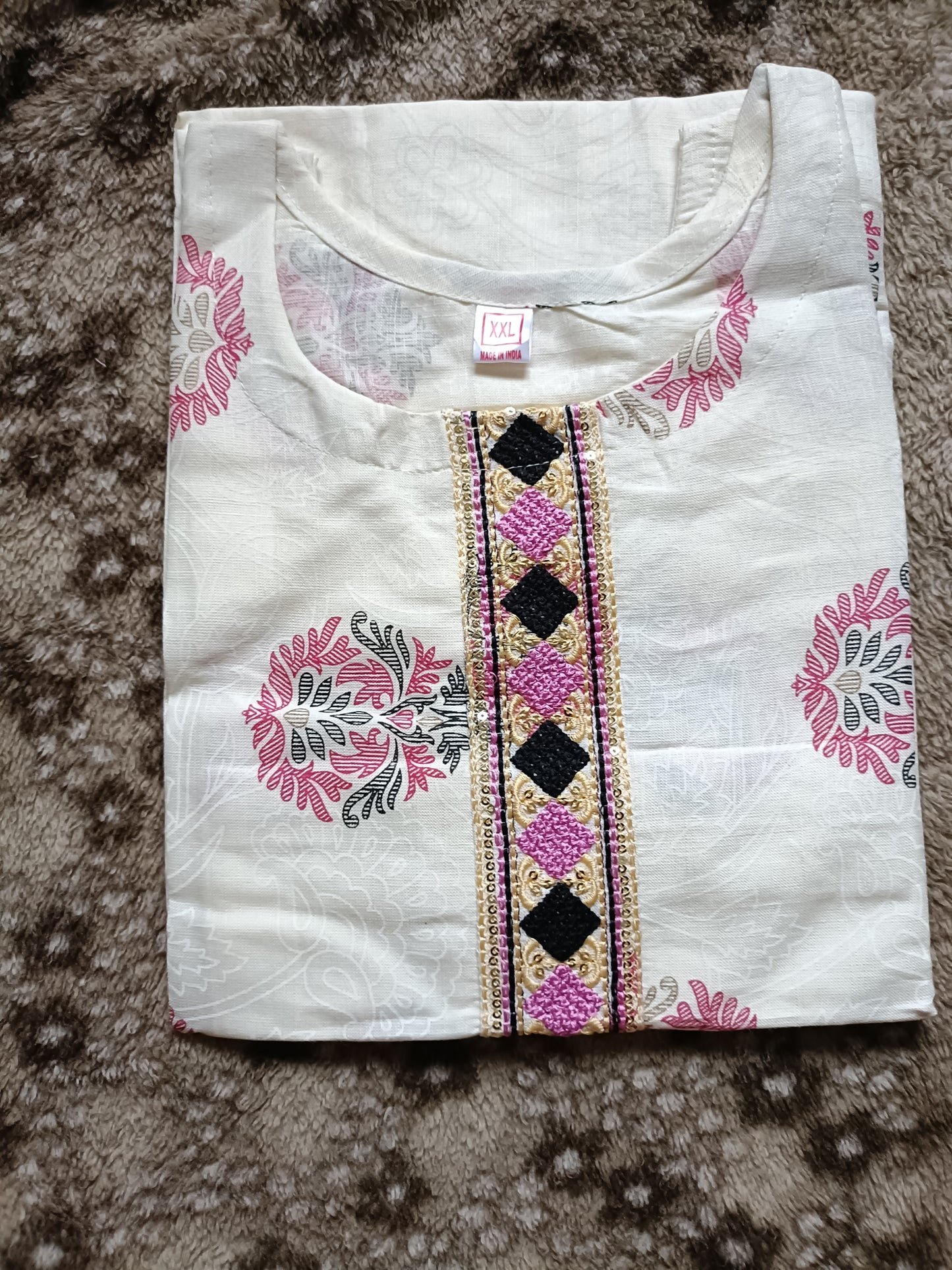 Elegant Cotton Kurti for Women | Embroidered Neck Design | Daily & Office Wear