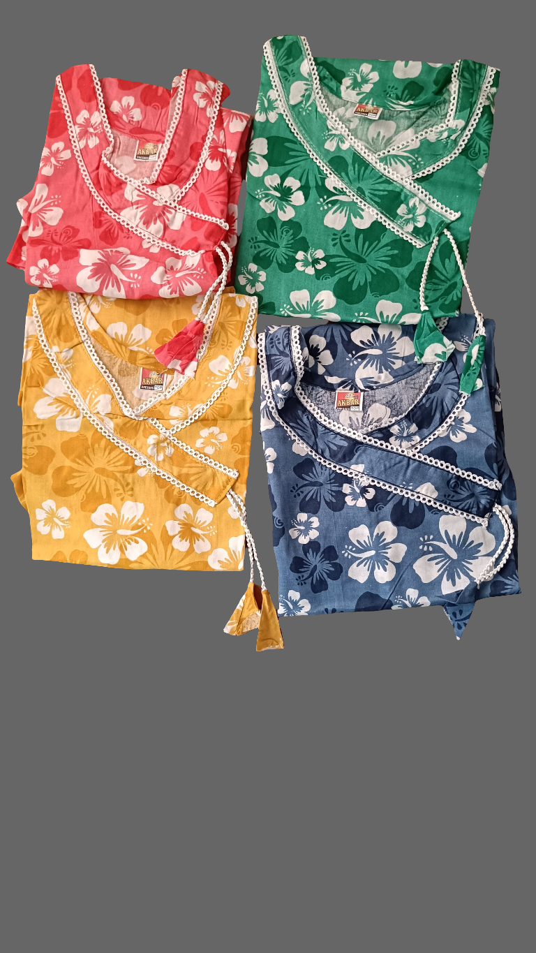 Blue Floral Printed Top for Women & Girls | Casual & Daily Wear Stylish Kurti/Tunic