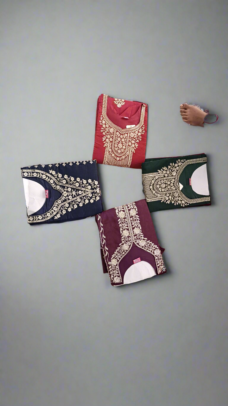 Red Embroidered Kurta Set with Dupatta | Stylish Festive & Party Wear Suit for Women & Girls