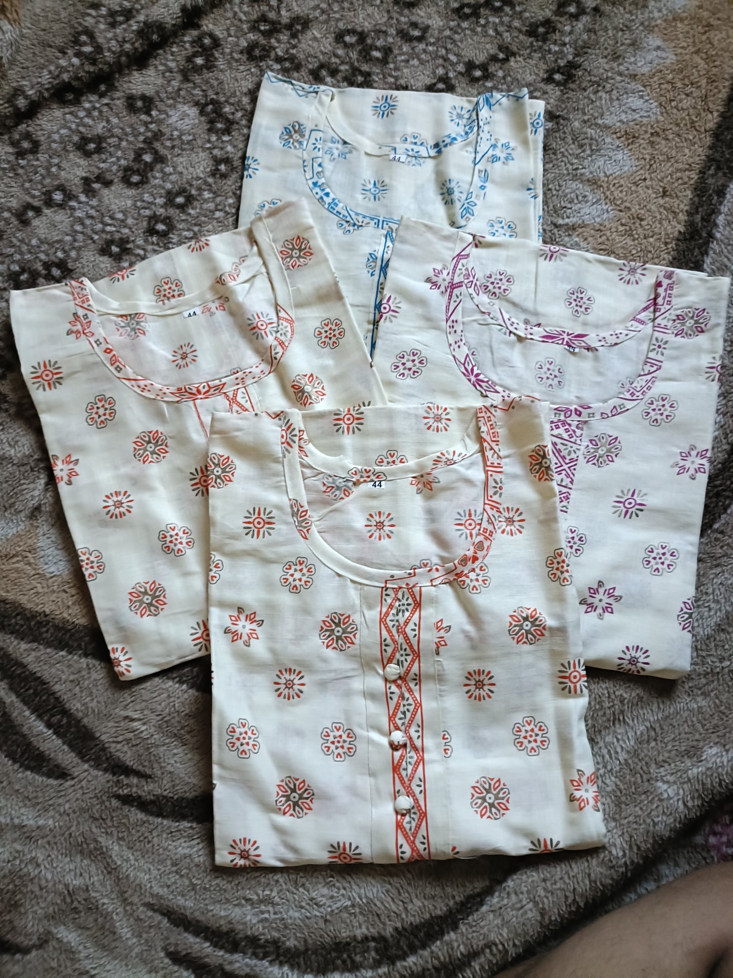 Women’s Printed Cotton Kurti – Elegant Ethnic Wear (Multiple Colors Available)