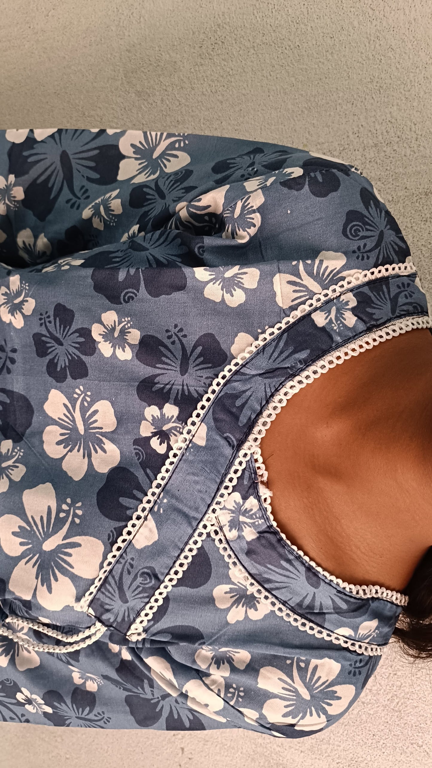 Blue Floral Printed Top for Women & Girls | Casual & Daily Wear Stylish Kurti/Tunic